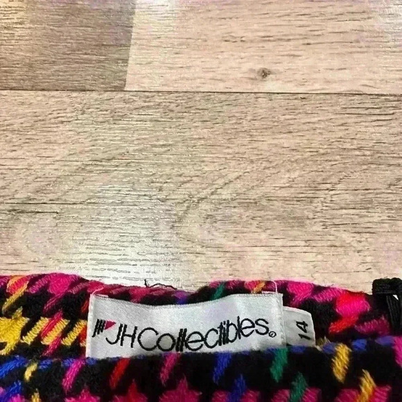 Size 14 JH Collectibles Checkerd Plaid Wool Skirt - Picture 2 of 4